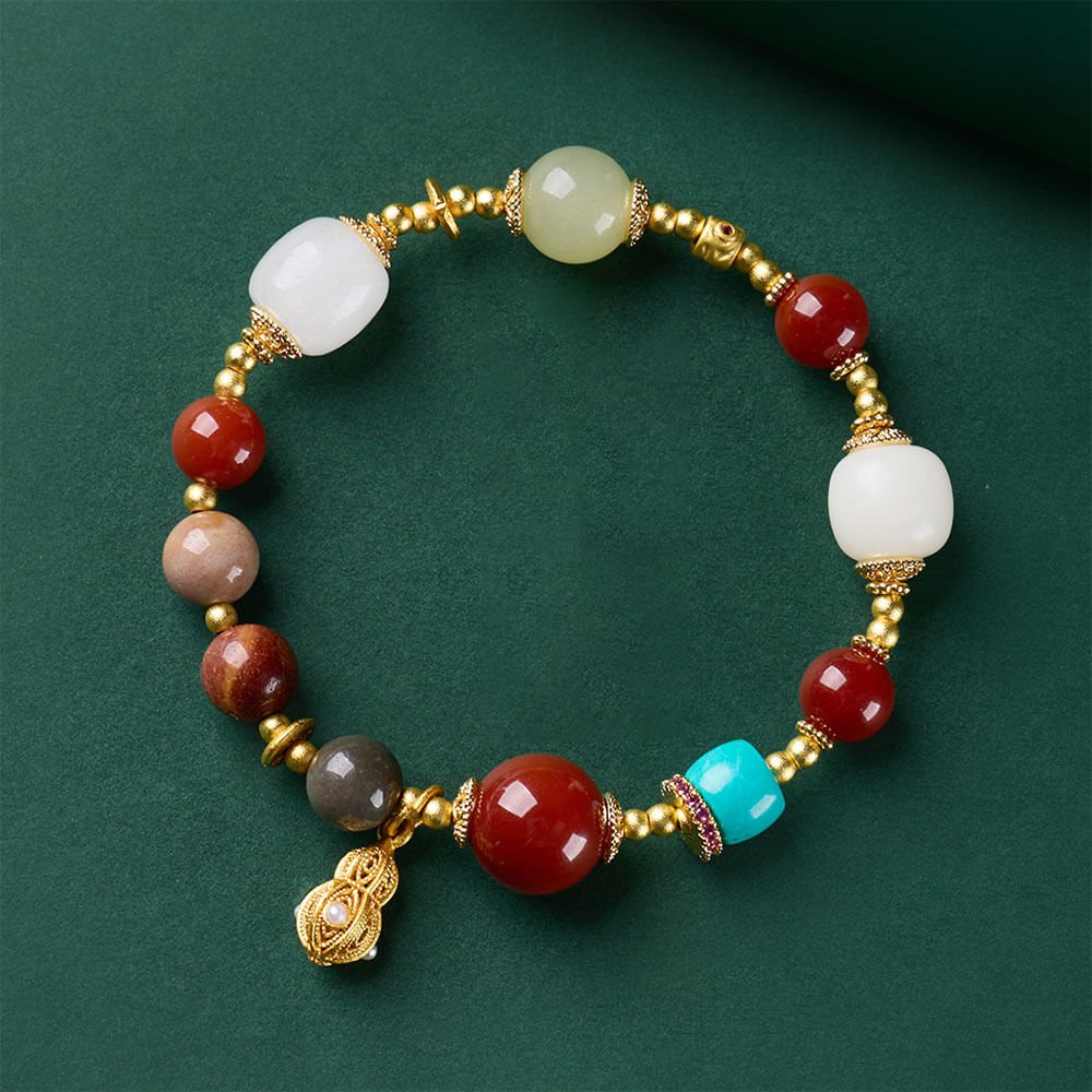 Red Agate Prayer Bead Bracelet Feng Shui Love & Harmony