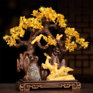 Crystal money tree ornament for living room and office