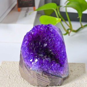 Deep Purple Amethyst Array Desk Ornament for Energy & Focus