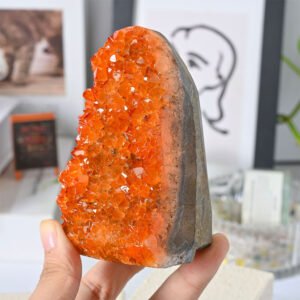 Orange Crystal Workspace Decor for Home and Office Desks
