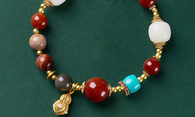 Red agate bracelet-1